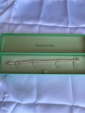 Swarovski Gold-Tone Clear Crystal Tennis Bracelet